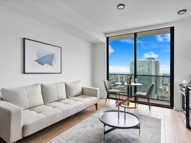 Miami, Miami에 위치한 Building Northeast 5th Street - miami-vacation-rentals - 1304289 - MIA 아파트의 세련된 인테리어가 돋보이는 거실