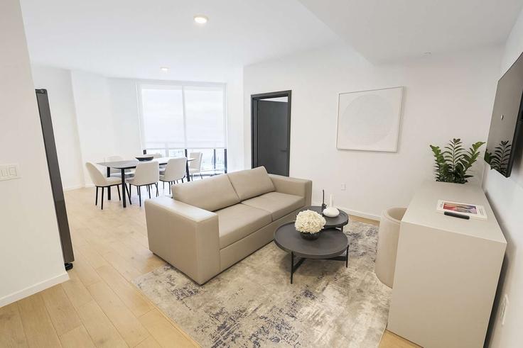 Salle de séjour élégante avec mobilier moderne dans un appartement à Building Northeast 5th Street - miami-vacation-rentals - 1372288 à Miami, Miami Salle de séjour élégante avec mobilier moderne dans un appartement à Building Northeast 5th Street - miami-vacation-rentals - 1372288 à Miami, Miami