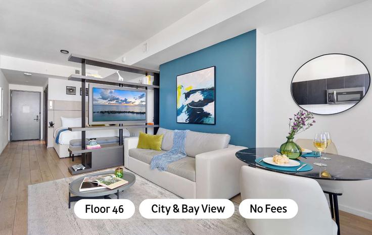 Elegante sala de estar con mobiliario moderno en un apartamento en Building Northeast 5th Street - miami-vacation-rentals - 1285310 - MIA en Miami, Miami Elegante sala de estar con mobiliario moderno en un apartamento en Building Northeast 5th Street - miami-vacation-rentals - 1285310 - MIA en Miami, Miami