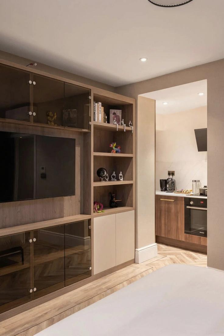 Salle de séjour élégante avec mobilier moderne dans un appartement à Building Queen Street - mls-serviced-apartments - 1468513 à City of Westminster, London