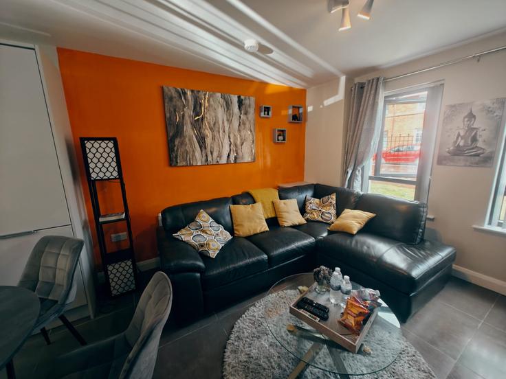 Belfast, Belfast에 위치한 Building Roseland Place - modern-diamond-accommodations-ltd - 1524304 유닛의 세련된 인테리어가 돋보이는 거실