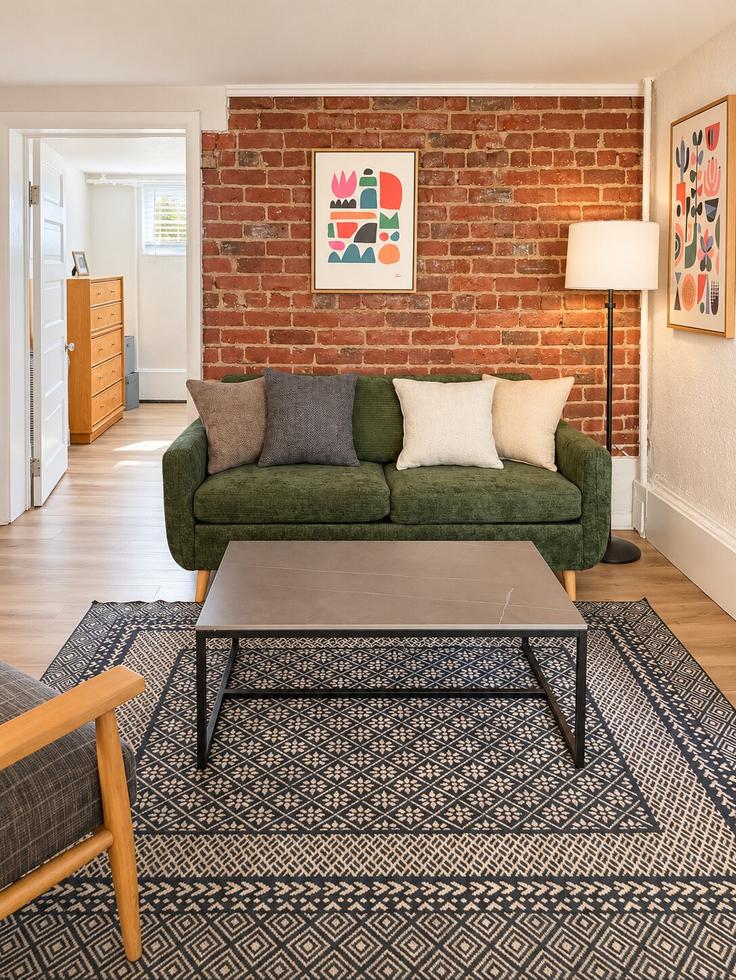 Denver, Denver에 위치한 Building Josephine Street - modernmidstay - 1026271 - DEN 유닛의 세련된 인테리어가 돋보이는 거실