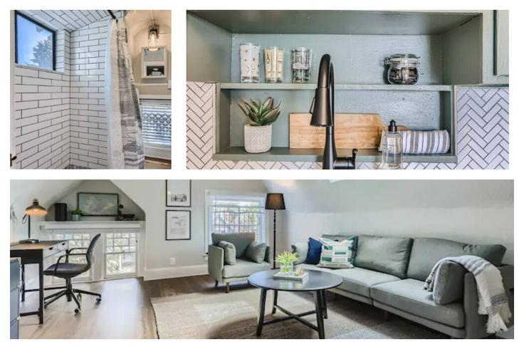 Salle de séjour élégante avec mobilier moderne dans un appartement à Building Corona Street - modernmidstay - 1026249 - DEN à Denver, Denver