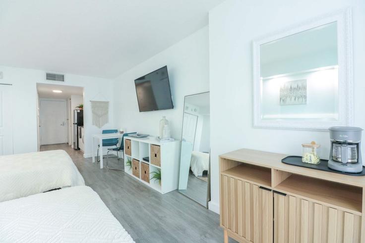 Elegantly designed living room with modern furnishings in an apartment at Building Southeast 12th Street - modestmanage - 1294662 - MIA in Miami, Miami