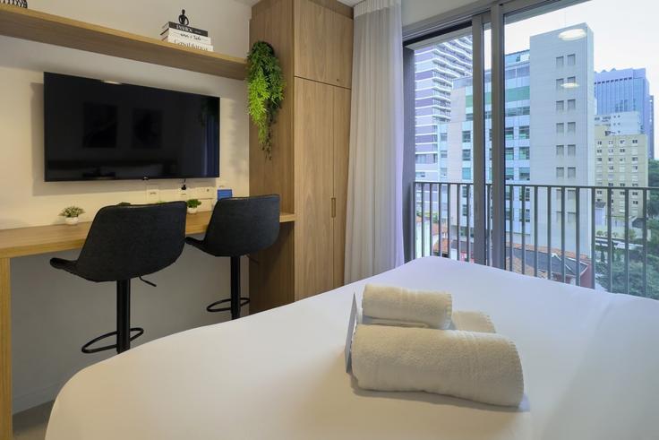 1 möblierte Einzimmerwohnung in Rua Maria Carolina 1596843P , Pinheiros, São Paulo, Foto 1