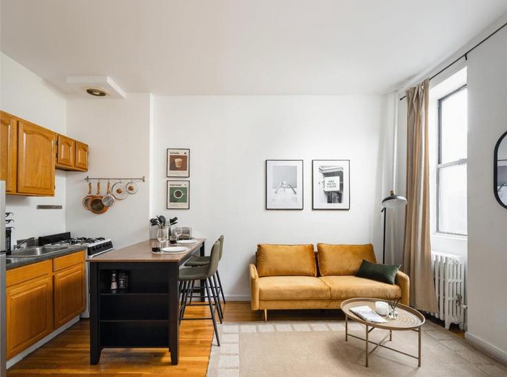 New York BrooklynのBuilding President Street - movaliving - 1032142 - NYCのアパートメントにある、モダンな家具を備えたエレガントなデザインのリビングルーム