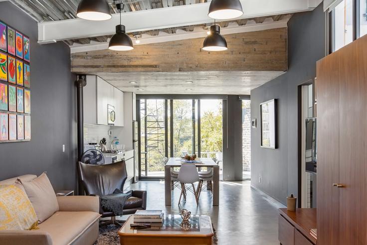 Elegante sala de estar con mobiliario moderno en un apartamento en Building Avenida Veracruz - mr-wmain - 1493255 en Mexico City, Mexico City