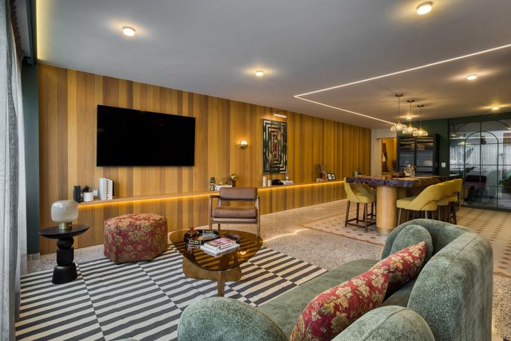 Elegant gestaltetes Wohnzimmer mit moderner Einrichtung in einer Wohnung im Building Ámsterdam 210 - mr-wmain - 1493307 in Mexico City, Mexico City Elegant gestaltetes Wohnzimmer mit moderner Einrichtung in einer Wohnung im Building Ámsterdam 210 - mr-wmain - 1493307 in Mexico City, Mexico City