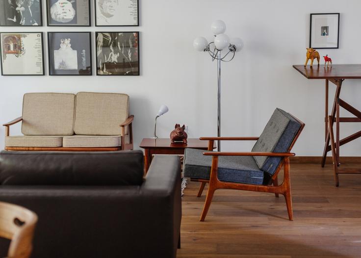 Salle de séjour élégante avec mobilier moderne dans un appartement à Building Avenida México 175 - mr-wmain - 1493150 à Mexico City, Mexico City