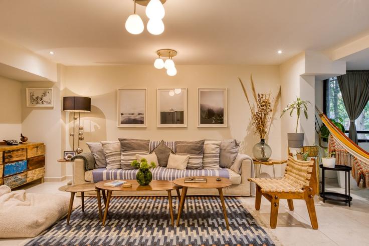 Mexico City, Mexico City에 위치한 Building Ámsterdam - mr-wmain - 1493302 유닛의 세련된 인테리어가 돋보이는 거실