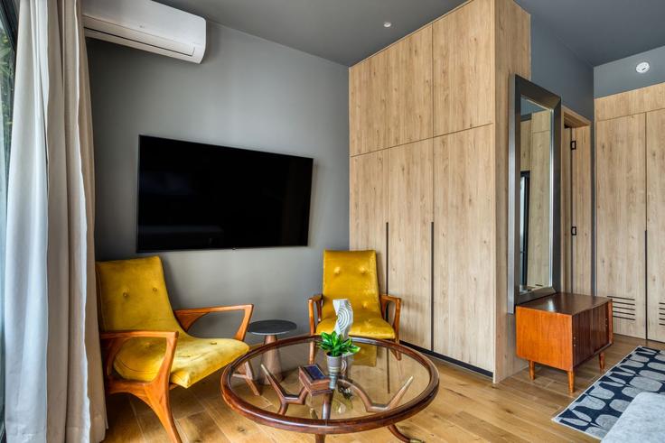 Mexico City, Mexico City에 위치한 Building Monterrey 147 - mr-wmain - 1520960 유닛의 세련된 인테리어가 돋보이는 거실
