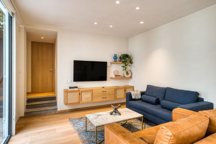 Mexico City, Mexico City에 위치한 Building Calle Ometusco - mr-wmain - 1493222 유닛의 세련된 인테리어가 돋보이는 거실