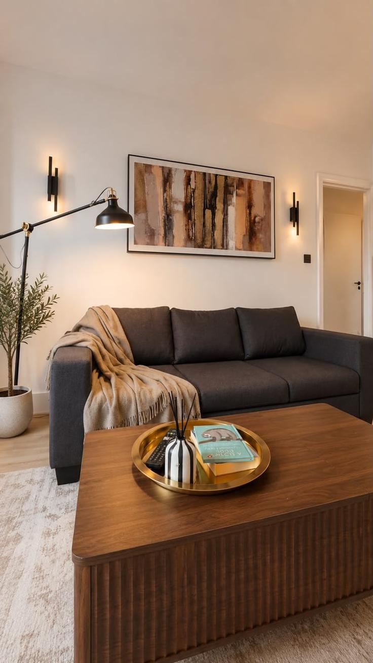 Salle de séjour élégante avec mobilier moderne dans un appartement à Building 101 Perth Rd, London N22 5QG, UK - murray-stays-limited - 1589217 à London Borough of Haringey, London