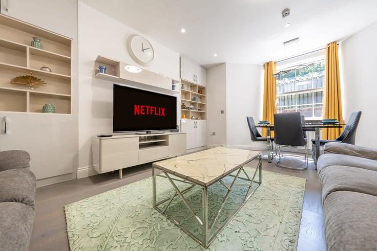 Salle de séjour élégante avec mobilier moderne dans un appartement à Building Carlton Vale - mycityresidence - 1018737 - LON à City of Westminster, London