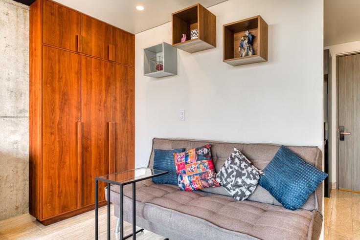 Building Avenida Marina Nacional - myla-stays - 1356976 adresindeki bir dairede modern mobilyalarla zarif bir şekilde tasarlanmış oturma odası Mexico City, Mexico City Building Avenida Marina Nacional - myla-stays - 1356976 adresindeki bir dairede modern mobilyalarla zarif bir şekilde tasarlanmış oturma odası Mexico City, Mexico City