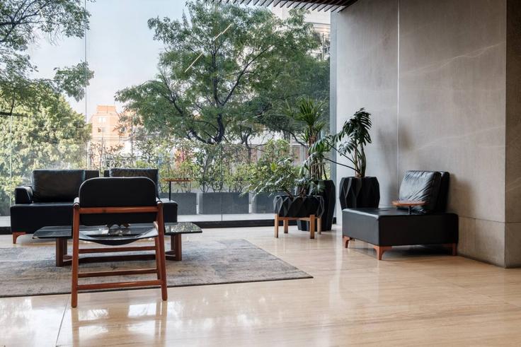 Building Avenida Marina Nacional - myla-stays - 1357006 adresindeki bir dairede modern mobilyalarla zarif bir şekilde tasarlanmış oturma odası Mexico City, Mexico City