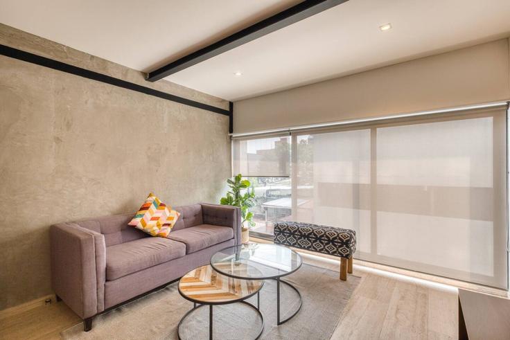 Mexico City, Mexico City에 위치한 Building Salamanca - myla-stays - 1574119 유닛의 세련된 인테리어가 돋보이는 거실