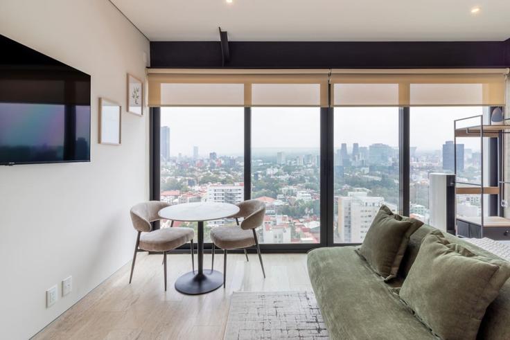 Mexico City, Mexico City에 위치한 Building Avenida Marina Nacional - myla-stays - 1585485 유닛의 세련된 인테리어가 돋보이는 거실