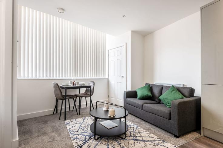 Building Doncaster Gate - mypropertyhost - 1270357 - LON adresindeki bir dairede modern mobilyalarla zarif bir şekilde tasarlanmış oturma odası Rotherham District, Rotherham