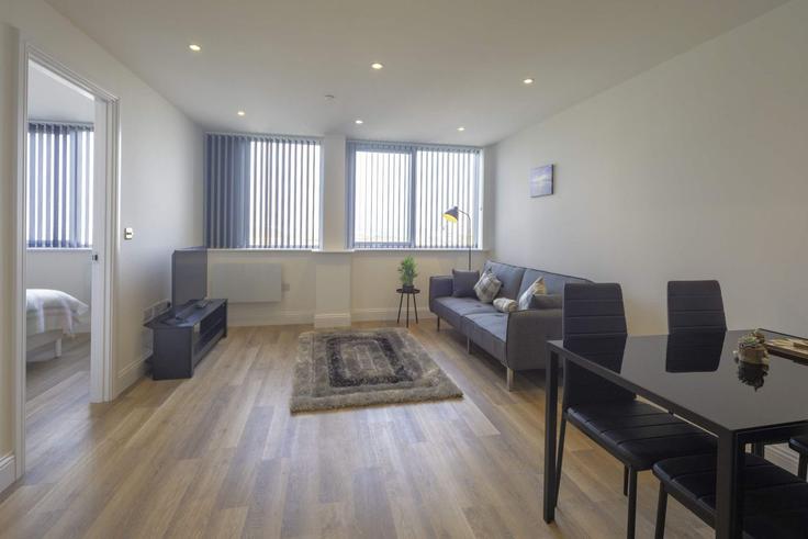 Gravesend Gravesham DistrictのBuilding Darnley Road - mypropertyhost - 1511607のアパートメントにある、モダンな家具を備えたエレガントなデザインのリビングルーム Gravesend Gravesham DistrictのBuilding Darnley Road - mypropertyhost - 1511607のアパートメントにある、モダンな家具を備えたエレガントなデザインのリビングルーム