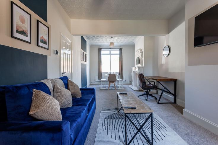 Stockton-on-Tees, Stockton-on-Tees 소재 Building Mowbray Road - nest-acre-stays-limited - 1370620 유닛에 마련된, 현대적인 가구로 꾸며진 우아한 디자인의 거실