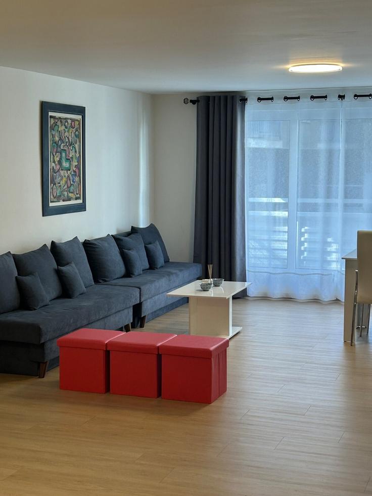 Elegantly designed living room with modern furnishings in an apartment at Building Vasilissis Sofias - noble-living - 1373217 in Central Athens, Athens