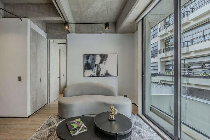 Salle de séjour élégante avec mobilier moderne dans un appartement à Building Carrera 13a - nok - 1629329 à Chapinero, Bogotá