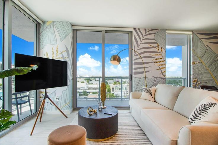 Miami, Miami에 위치한 Building Biscayne Boulevard - nomadaresidences - 1263803 - MIA 아파트의 세련된 인테리어가 돋보이는 거실