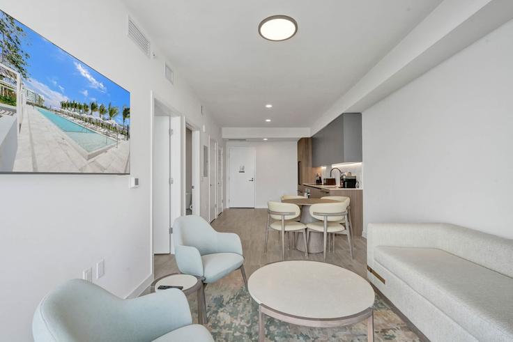 Miami Beach, Miami Beach 소재 Building 72nd Street - nomadaresidences - 1263804 - MIA 유닛에 마련된, 현대적인 가구로 꾸며진 우아한 디자인의 거실