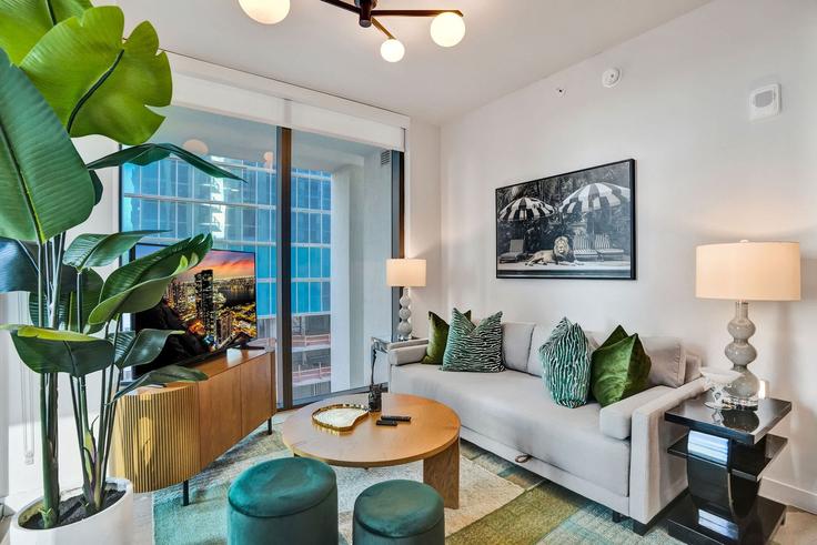 Miami, Miami에 위치한 Building Northeast 6th Street - nomadaresidences - 1515061 유닛의 세련된 인테리어가 돋보이는 거실