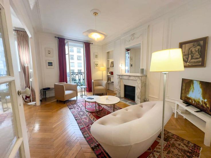 Salle de séjour élégante avec mobilier moderne dans un appartement à Building Rue du Laos - oasis - 1013577 à 15th arrondissement, Paris Salle de séjour élégante avec mobilier moderne dans un appartement à Building Rue du Laos - oasis - 1013577 à 15th arrondissement, Paris