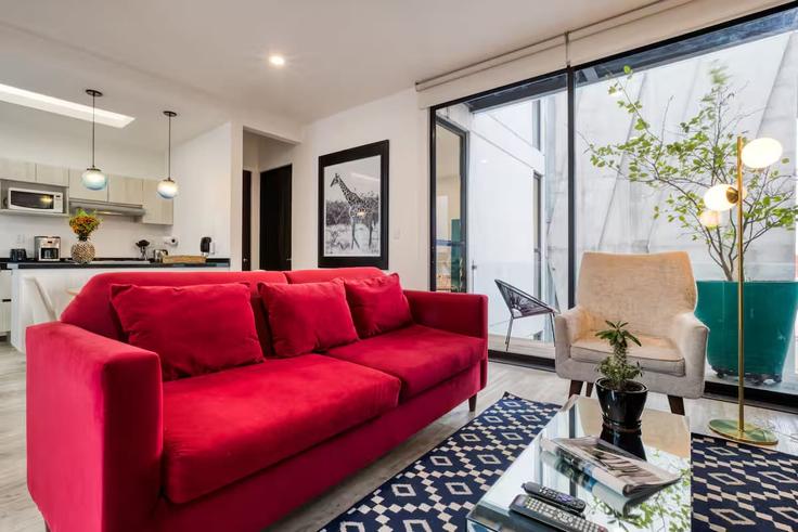 Mexico City, Mexico City에 위치한 Building Medellín - oasis - 1378810 유닛의 세련된 인테리어가 돋보이는 거실