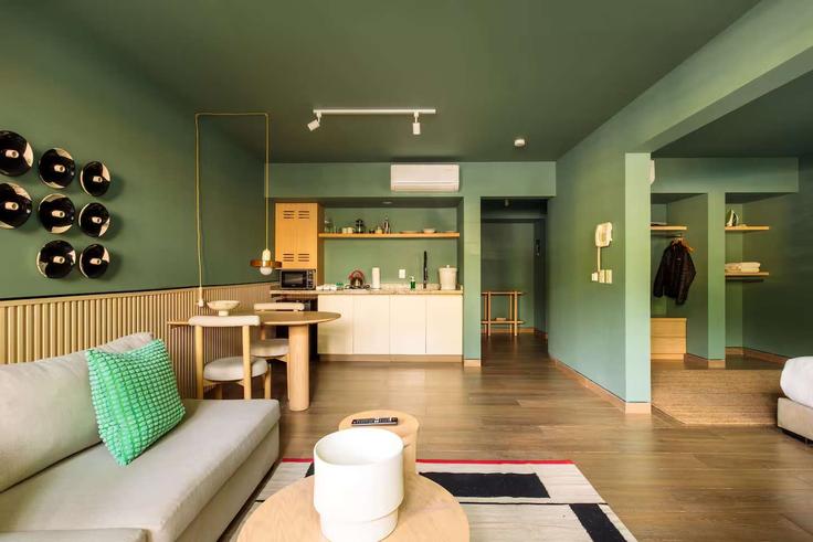 Mexico City, Mexico City에 위치한 Building Tonalá - oasis - 1378800 유닛의 세련된 인테리어가 돋보이는 거실
