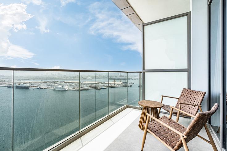 Tariaq Bedon Esmにある1件の寝室・家具付きアパート（1254966P、Dubai Maritime City、Dubai）写真 1枚