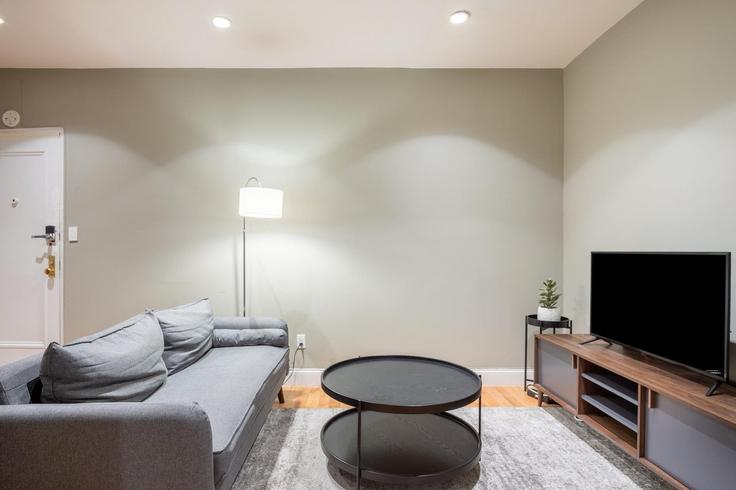 Salle de séjour élégante avec mobilier moderne dans un appartement à Building East 2nd Street - ojh - 1501491 à Manhattan, New York Salle de séjour élégante avec mobilier moderne dans un appartement à Building East 2nd Street - ojh - 1501491 à Manhattan, New York