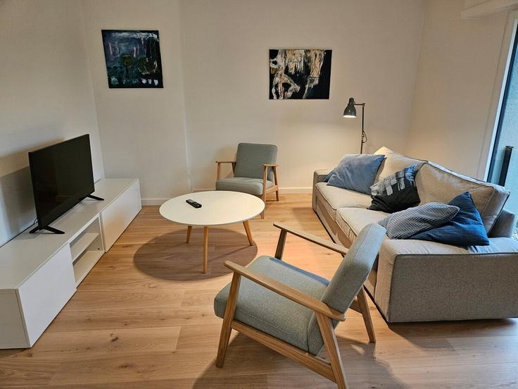 Luxembourg, Luxembourg에 위치한 Building Boulevard Baden-Powell - omlu-sarl - 1342604 유닛의 세련된 인테리어가 돋보이는 거실