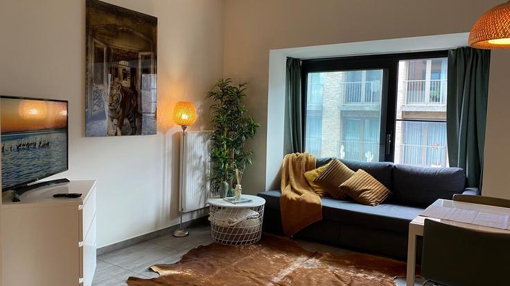 Salle de séjour élégante avec mobilier moderne dans un appartement à Building August Michielsstraat - one-lux-stay - 1606931 à Antwerp, Antwerp Salle de séjour élégante avec mobilier moderne dans un appartement à Building August Michielsstraat - one-lux-stay - 1606931 à Antwerp, Antwerp