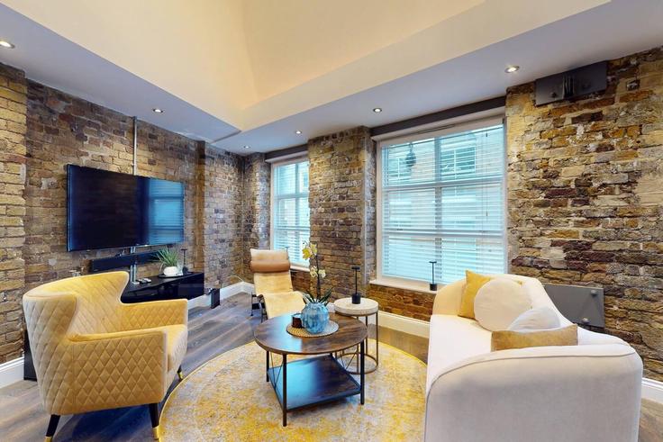 Salle de séjour élégante avec mobilier moderne dans un appartement à Building Tabernacle Street - passthekeyss - 1356505 à London Borough of Islington, London Salle de séjour élégante avec mobilier moderne dans un appartement à Building Tabernacle Street - passthekeyss - 1356505 à London Borough of Islington, London