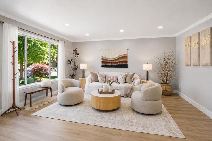 Elegante sala de estar con mobiliario moderno en un apartamento en Building 7060 Allegheny Drive - premium-homes-1 - 1695337 en Dublin, Dublin Elegante sala de estar con mobiliario moderno en un apartamento en Building 7060 Allegheny Drive - premium-homes-1 - 1695337 en Dublin, Dublin