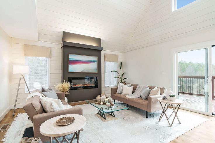 Salle de séjour élégante avec mobilier moderne dans un appartement à Building Ditney Way - premium-rentals - 1339221 à Sevierville, Sevierville