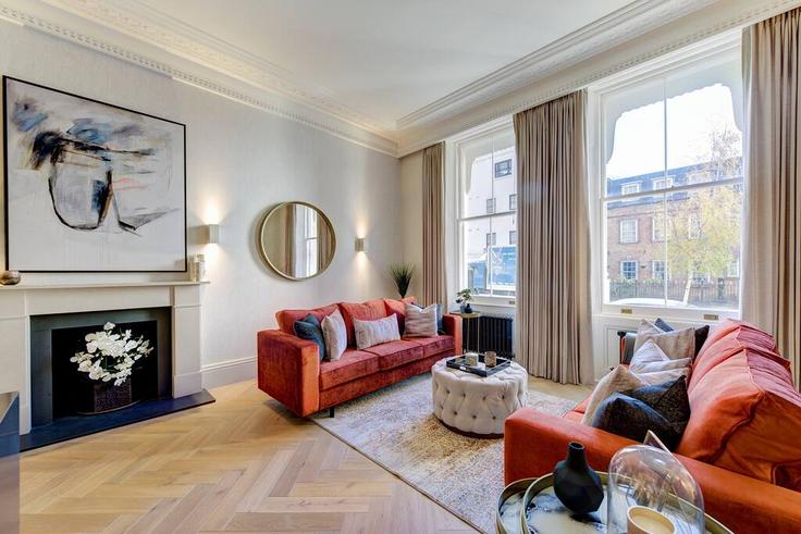 Salle de séjour élégante avec mobilier moderne dans un appartement à Building Inverness Terrace - prime-sa - 1336254 à City of Westminster, London