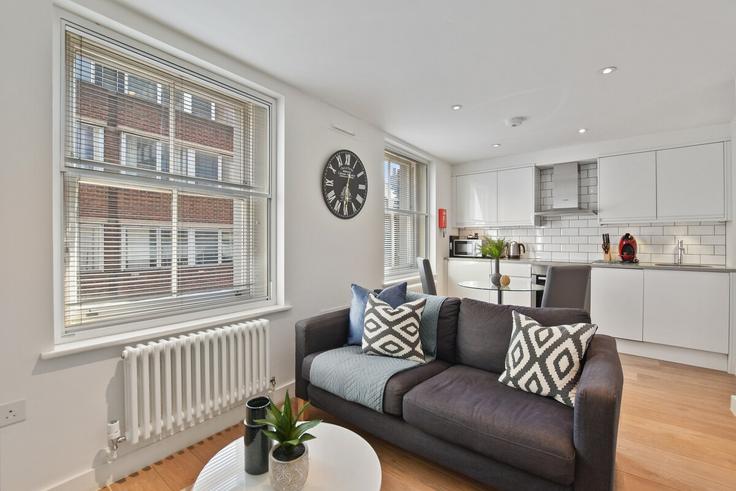 City of Westminster, London에 위치한 Building Berwick Street - q-apartments-uk-ltd - 1591081 유닛의 세련된 인테리어가 돋보이는 거실 City of Westminster, London에 위치한 Building Berwick Street - q-apartments-uk-ltd - 1591081 유닛의 세련된 인테리어가 돋보이는 거실
