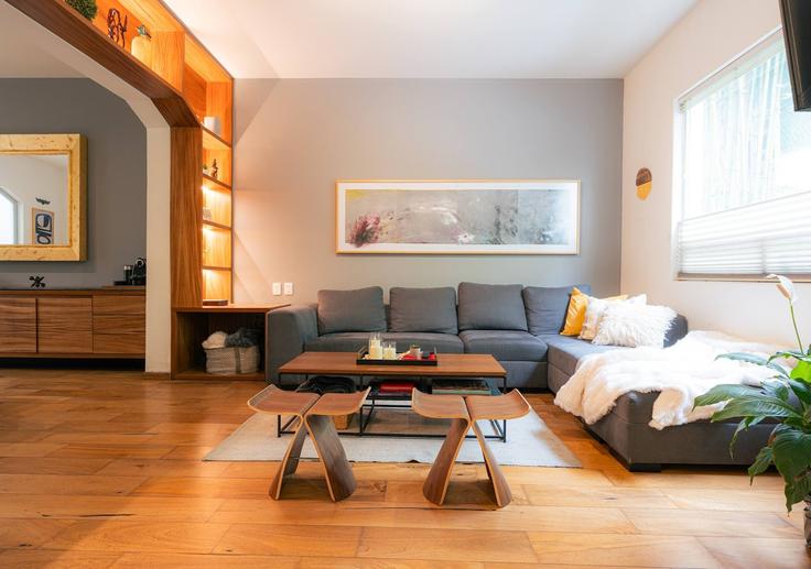 Mexico City, Mexico City에 위치한 Building Tlaxcala - rent-a-kent - 1287558 - MEX 유닛의 세련된 인테리어가 돋보이는 거실 Mexico City, Mexico City에 위치한 Building Tlaxcala - rent-a-kent - 1287558 - MEX 유닛의 세련된 인테리어가 돋보이는 거실