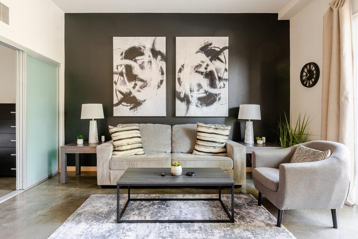 Elegante sala de estar con mobiliario moderno en un apartamento en Building Beacon Avenue South - roundtop-rentals - 1284576 - SEA en Seattle, Seattle Elegante sala de estar con mobiliario moderno en un apartamento en Building Beacon Avenue South - roundtop-rentals - 1284576 - SEA en Seattle, Seattle