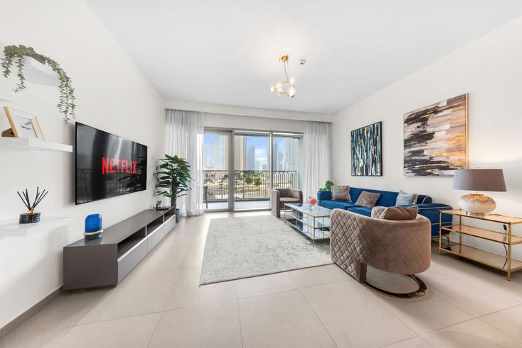 Burj Khalifa, Dubai에 위치한 Building Financial Center street - rove-haven - 1472478 유닛의 세련된 인테리어가 돋보이는 거실