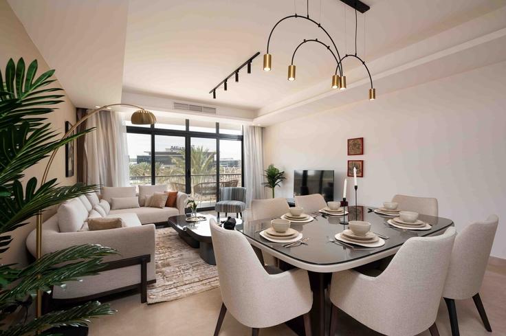 New Cairo 1, Cairo에 위치한 Building 2CC4+7RJ - samanody - 1472558 유닛의 세련된 인테리어가 돋보이는 거실