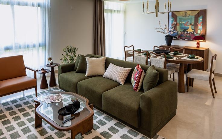 Sala de estar elegantemente projetada com móveis modernos em um apartamento no Building 2CC4+7RJ - samanody - 1472639 em New Cairo 1, Cairo Sala de estar elegantemente projetada com móveis modernos em um apartamento no Building 2CC4+7RJ - samanody - 1472639 em New Cairo 1, Cairo