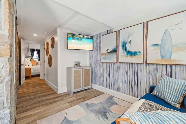 Hampton, Hampton에 위치한 Building Ocean Boulevard - seacoast-2-summit-vacation-rentals - 1333628 아파트의 세련된 인테리어가 돋보이는 거실