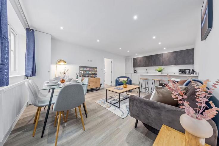 London Borough of Barnet, London 소재 Building Montagu Road - sercasa-ltd - 1287022 유닛에 마련된, 현대적인 가구로 꾸며진 우아한 디자인의 거실