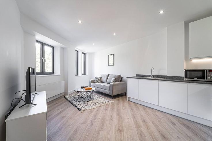 Metropolitan Borough of Solihull, Solihull에 위치한 Building Station Approach - sevenliving-guesty - 1076961 - LON 아파트의 세련된 인테리어가 돋보이는 거실 Metropolitan Borough of Solihull, Solihull에 위치한 Building Station Approach - sevenliving-guesty - 1076961 - LON 아파트의 세련된 인테리어가 돋보이는 거실